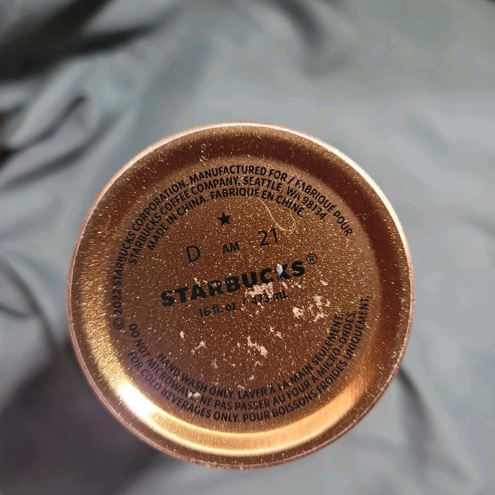 Starbucks Stainless Steel Tumbler  24 oz 2022‎ Summer Gold - Picture 3 of 4